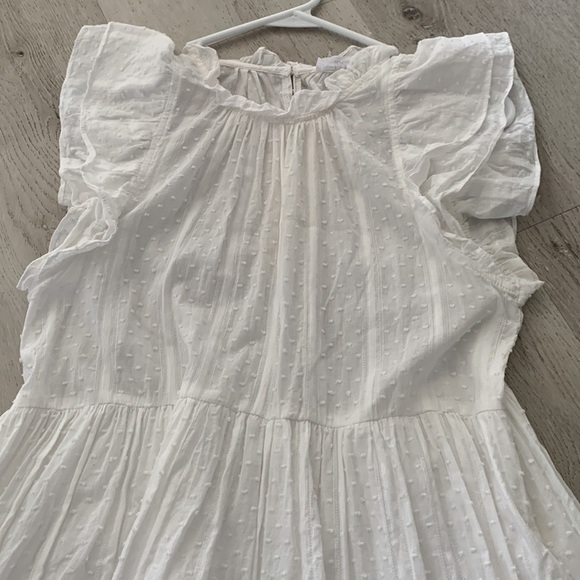 Talulah white eyelet tiered ruffle dress Swiss dots sz S party summer Olivaceous - Picture 15 of 16